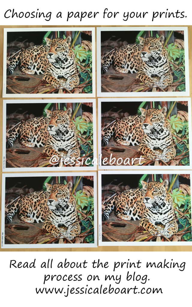 Choosing a paper for your artwork prints. Jessica Lebo Art