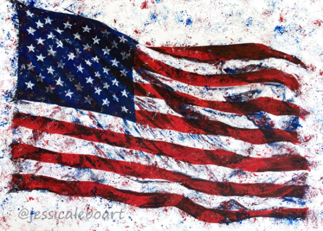 American Flag Paintings Jessica Lebo Art